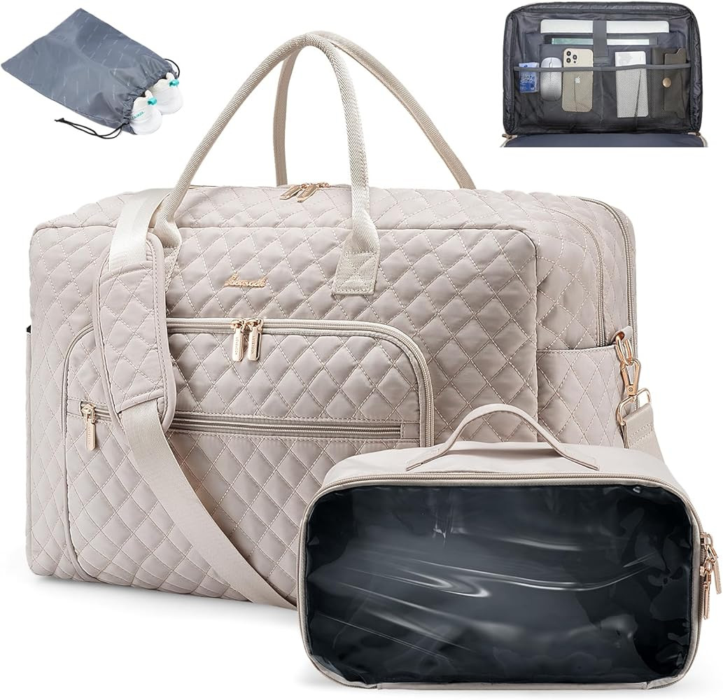 LOVEVOOK Travel Duffle Bag - Women's Weekender Carry On Overnight Laptop & Gym Bag With Toiletry/... | Amazon (US)