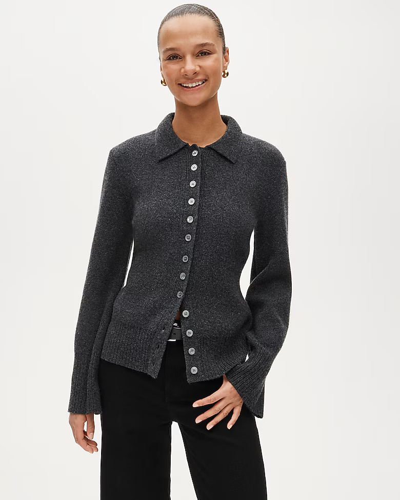 Milano-stitch cinched-waist cardigan | J. Crew US