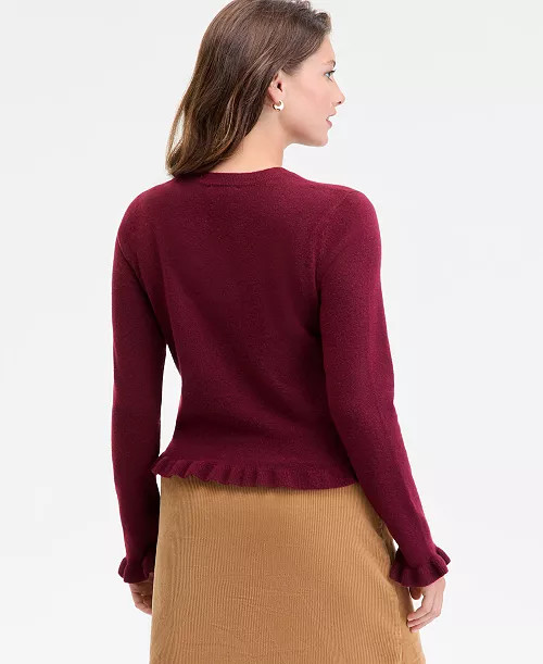 On 34th Women's Ruffle-Hem Cardigan, Macy's Exclusive - Macy's | Macy's