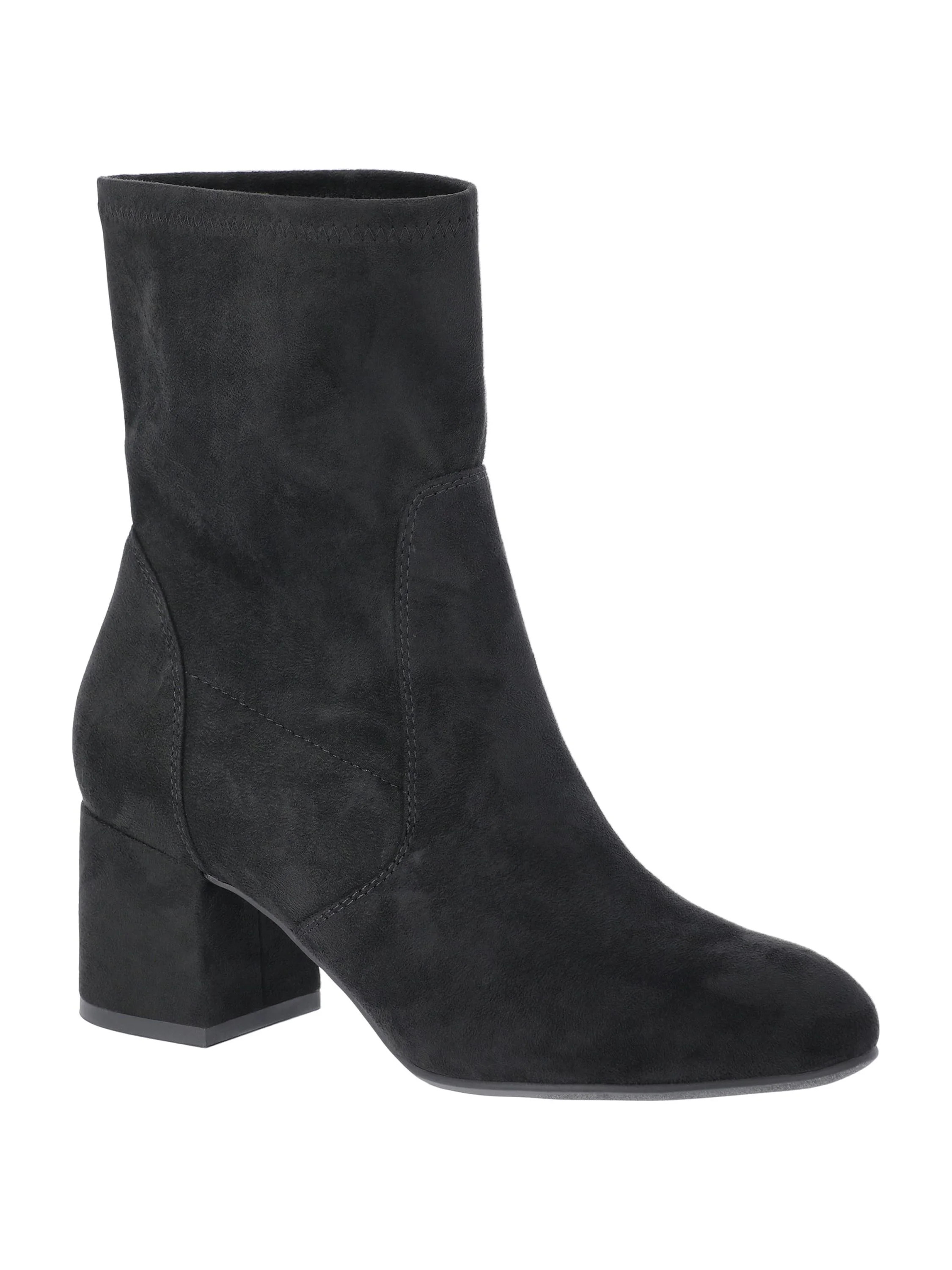 Time and Tru Women's Faux Suede Block Heel Boots | Walmart (US)