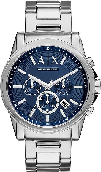 A|X ARMANI EXCHANGE Men's AX2509 Chronograph Watch      
 Stainless Steel  

 Foldover Clasp | Amazon (US)
