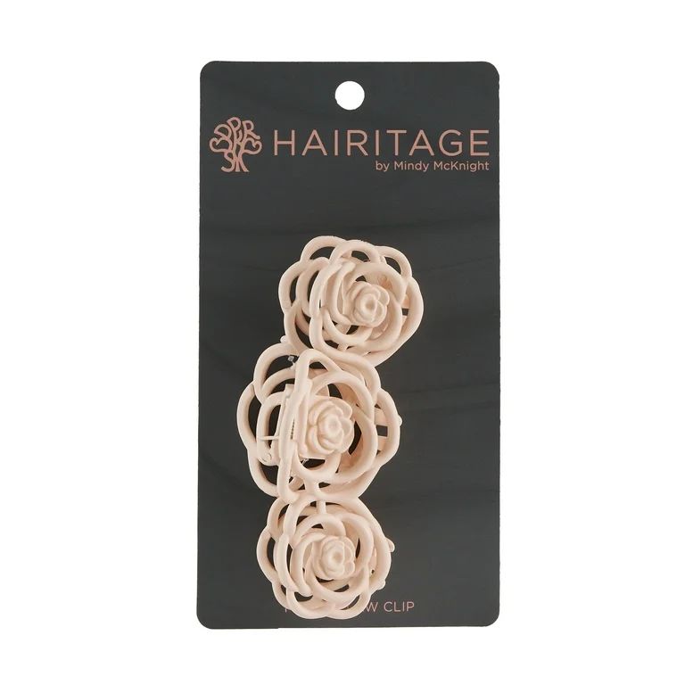 Hairitage Large Rose Claw Hair Clip for Women & Girls | for All Hair Types Banana Barrette | Fren... | Walmart (US)
