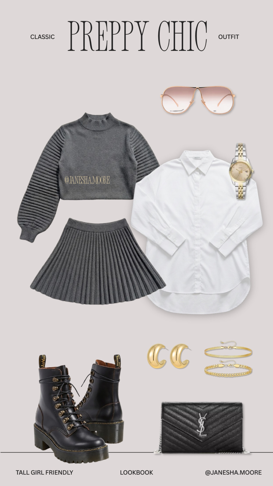 Preppy Chic Outfit | 5’9 200 lbs wearing a XL in the sets

#LTKTall #LTKMidsize #LTKStyleTip