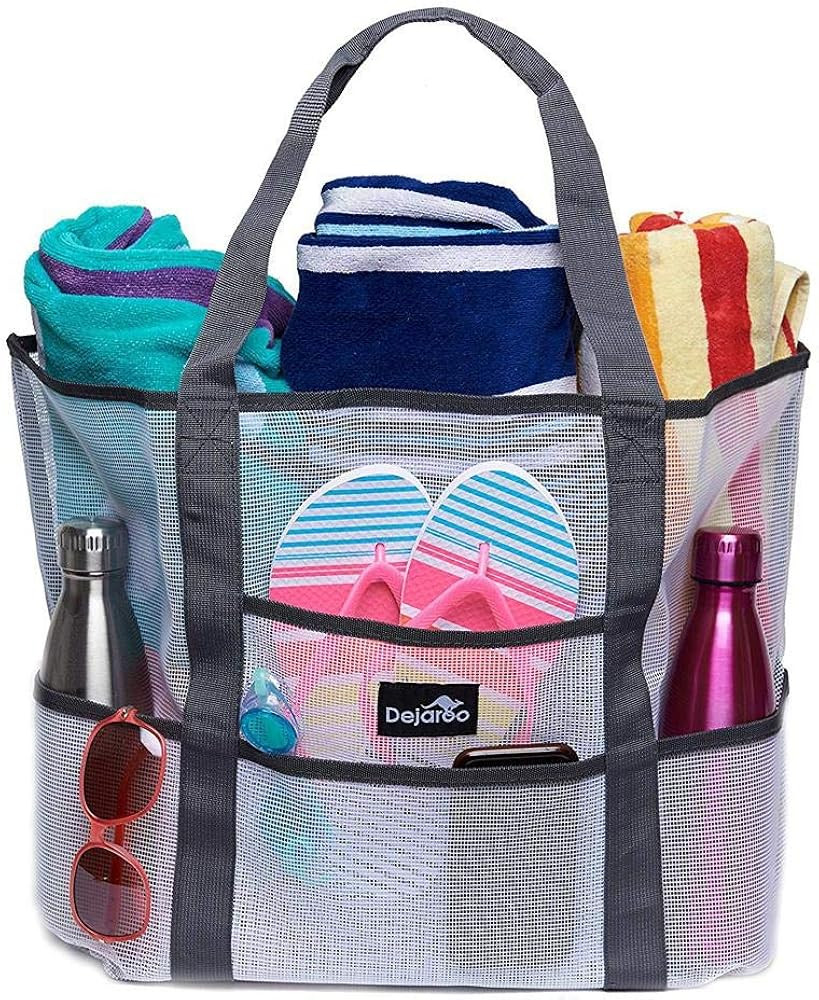 Dejaroo Mesh Beach Bag – Toy Tote Bag – Large Lightweight Market, Grocery & Picnic Tote with ... | Amazon (US)