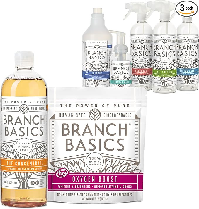 Branch Basics Premium Starter Kit: All Purpose, Glass, and Bathroom Cleaner plus our Foaming Wash... | Amazon (US)