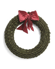 18in Fabric Wreath With Bow | Pillows & Decor | Marshalls | Marshalls
