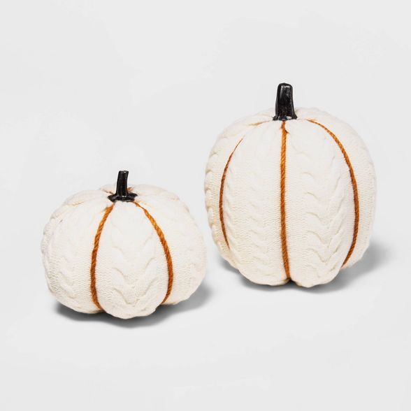 8.5" Large Harvest Cable Knit Pumpkin - Hyde & EEK! Boutique™ | Target