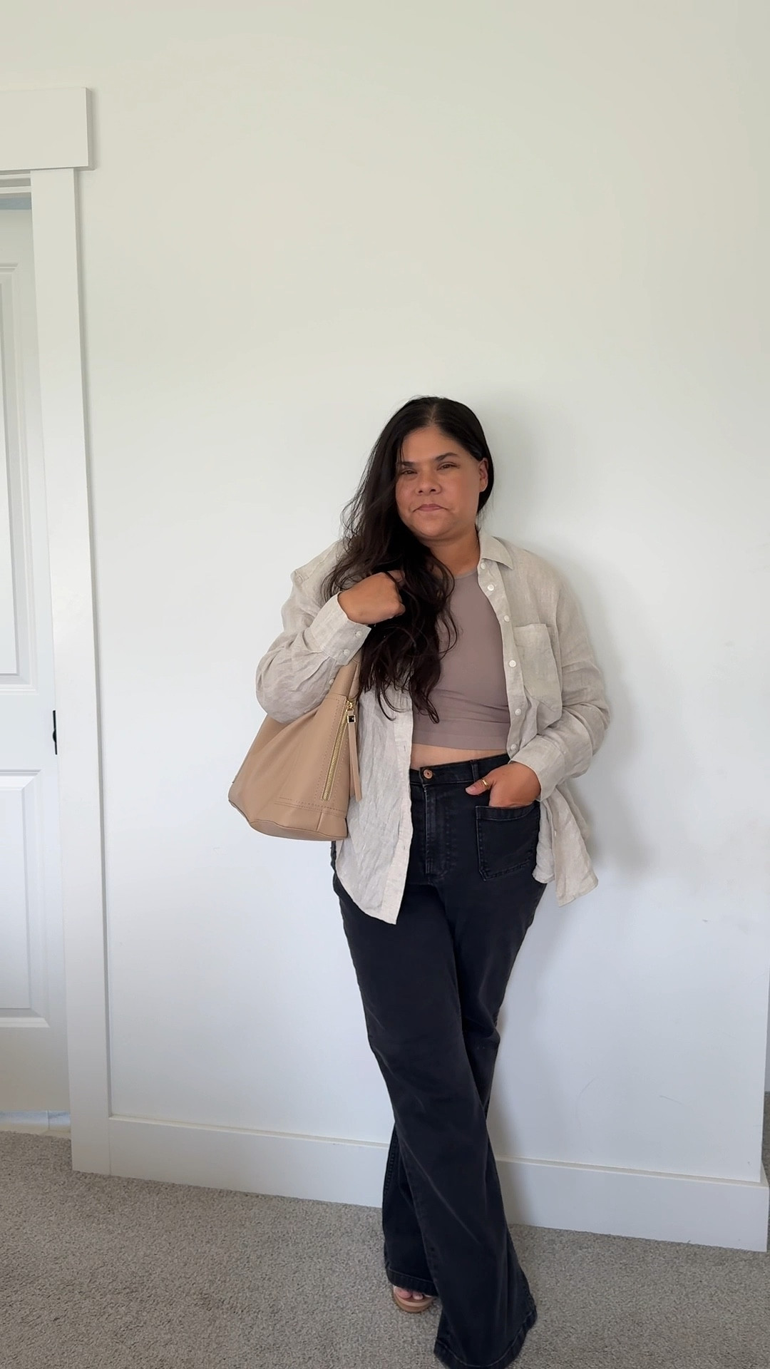 I’m loving this linen oversized shirt 🩷 And it’s on sale right now! 

I’m wearing a size L in the shirt and tank top, and a 16/33 in jeans. I’m 5’3” and generally a size 14/16. 

#LTKPlusSize #LTKMidsize #LTKootd