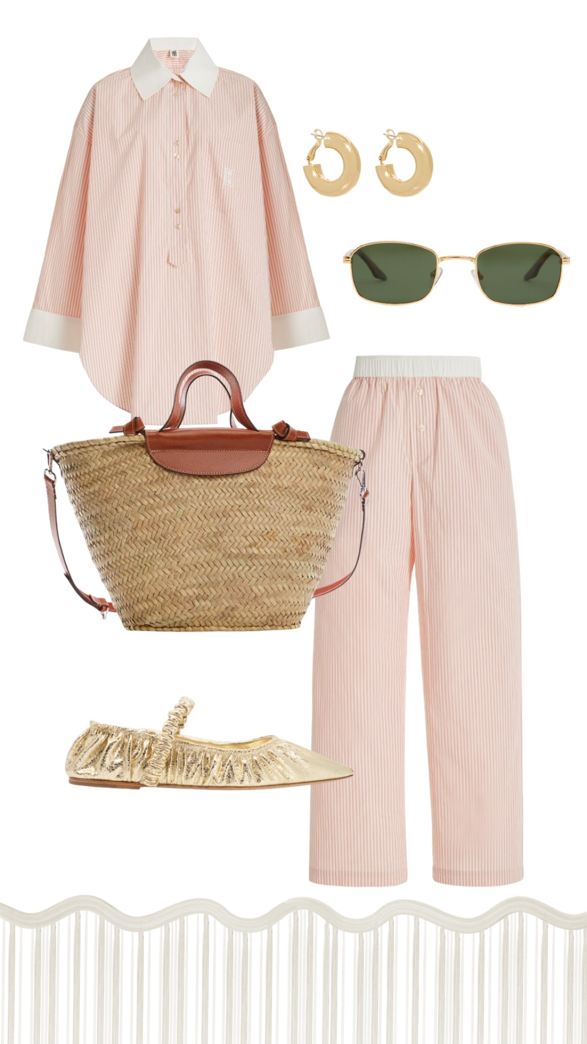 if i had to live in one outfit this spring it might be this ☀️ #stripes #rattan #balletflats #springstyle

#LTKstyletip #LTKshoecrush #LTKSeasonal