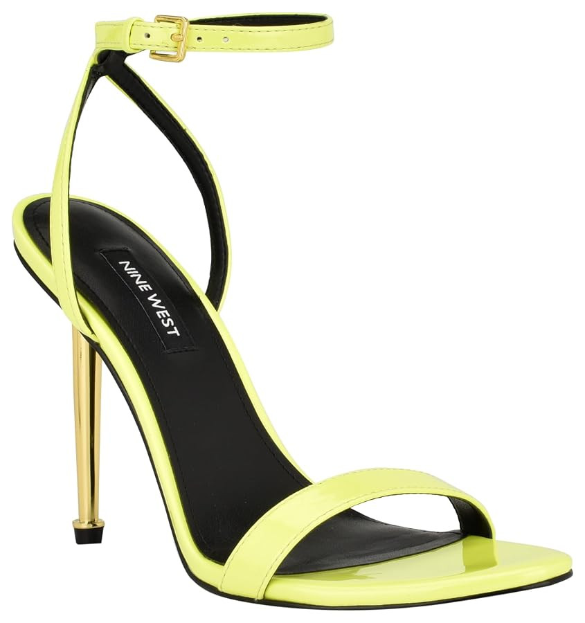 Amazon.com | Nine West Women's Reina3 Heeled Sandal, Black, 8.5 | Heeled Sandals | Amazon (US)