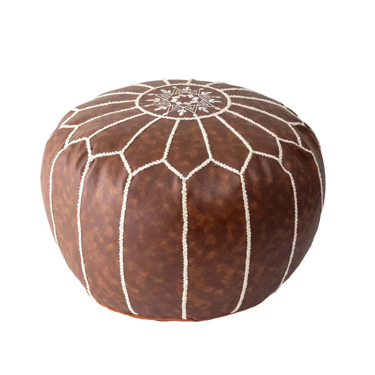 Dakota Fields 20" Wide Faux Leather Round Pouf Ottoman & Reviews | Wayfair | Wayfair North America