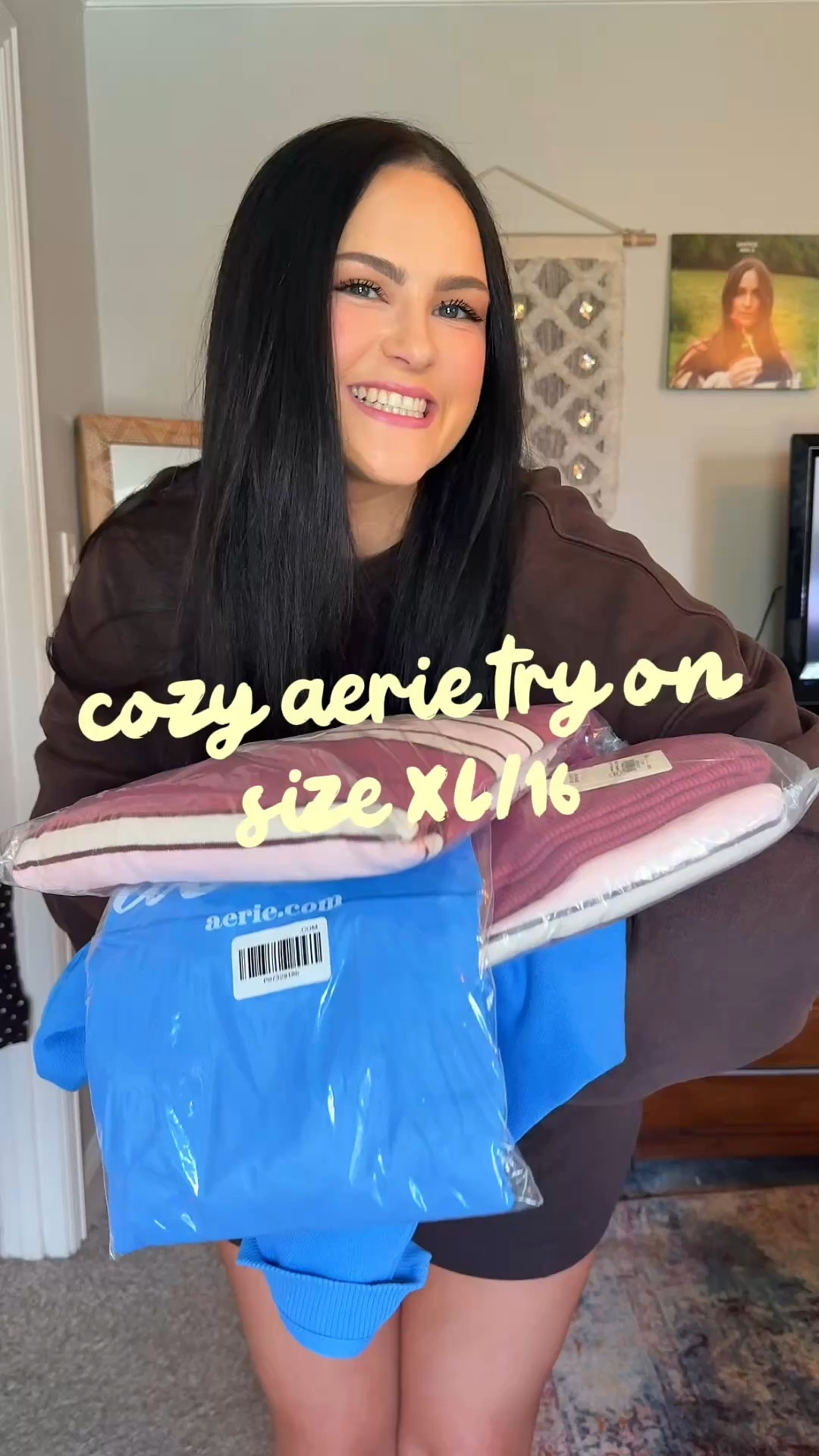 Cozy aerie try on as a size 16! Wearing size XL in everything expect the blue sports bra which is an XXL!

#LTKootd #LTKActive #LTKMidsize
