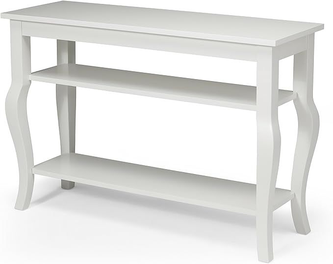 Kate and Laurel Lillian Wood Console Table with Display Shelves - Cabriole Legs - Easy-Build Home... | Amazon (US)