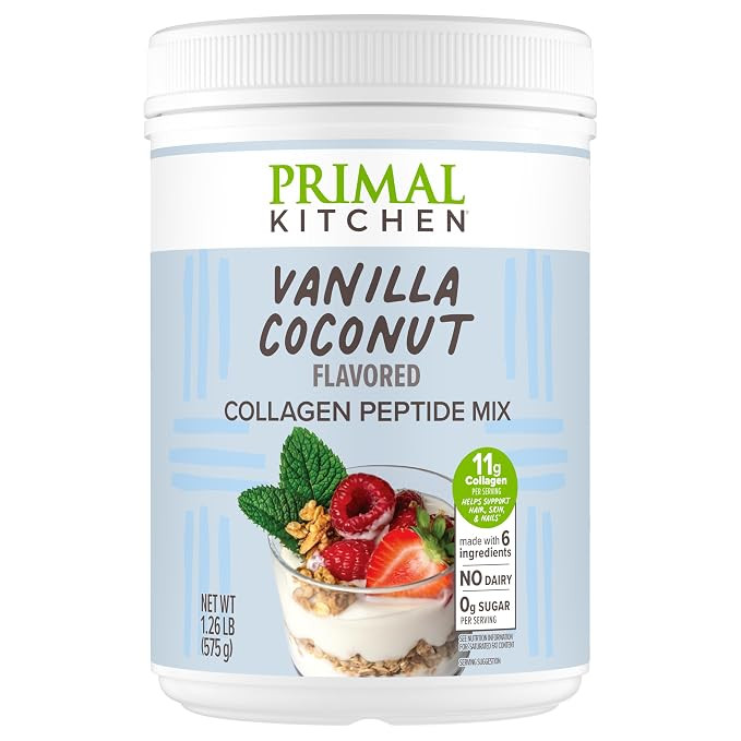Primal Kitchen Vanilla Collagen Fuel® Drink Mix, Vanilla Coconut Collagen Peptides, No Dairy or ... | Amazon (US)
