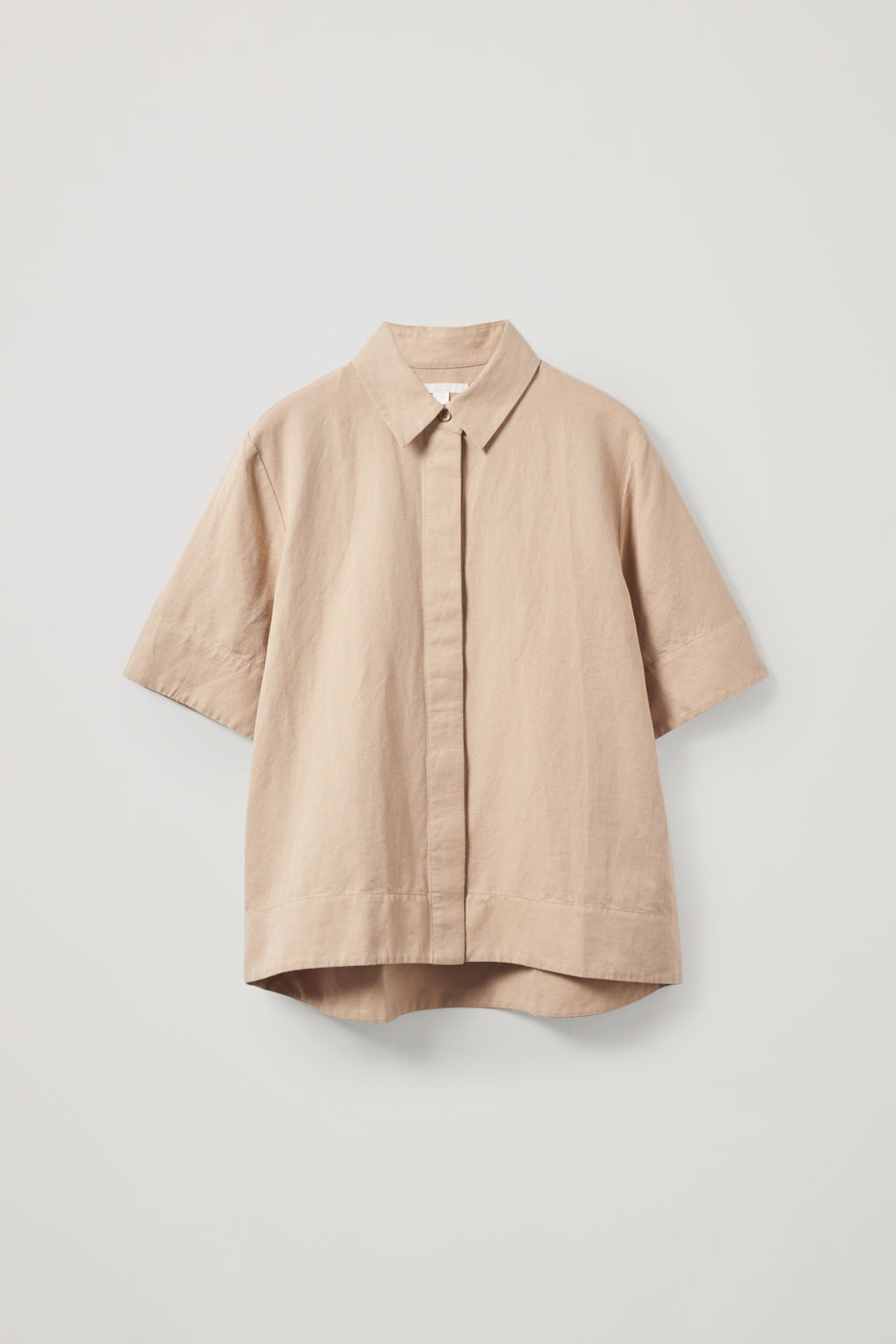 BOXY COTTON-LINEN SHIRT | COS (US)
