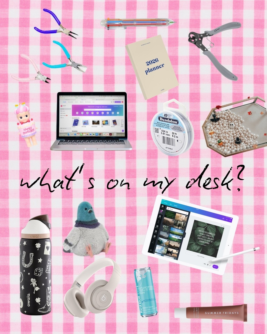 Jewelry making behind the scenes for my small biz ✨
From beads to finished pieces, here’s what I’m using. Tap to shop it on my LTK.

what’s on my desk, small business, small biz essentials, jewelry business, jewelry business owner, must-haves, remote working 

#LTKdayinmylife