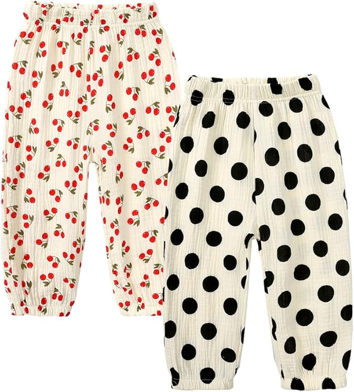 MYGBCPJS Baby Boys Girls Cotton Linen Trousers Kids Casual Ankle Pants Loose Long Bloomers | Amazon (US)