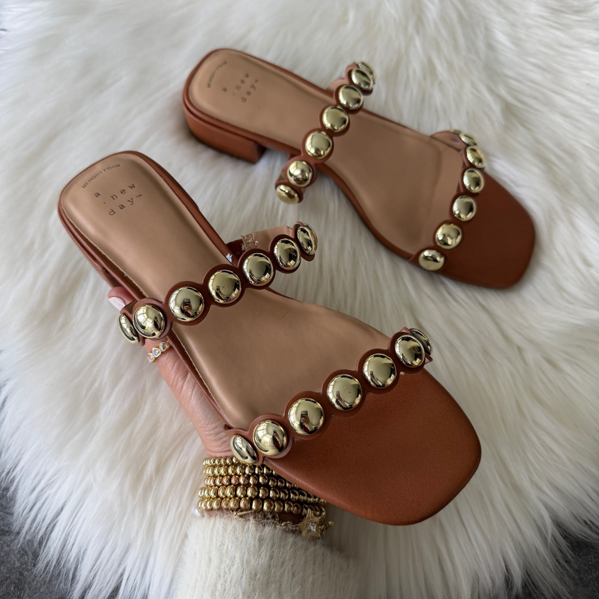 Women’s Caity Sandals with Memory Foam Insole - A New Day™ runs true to size 