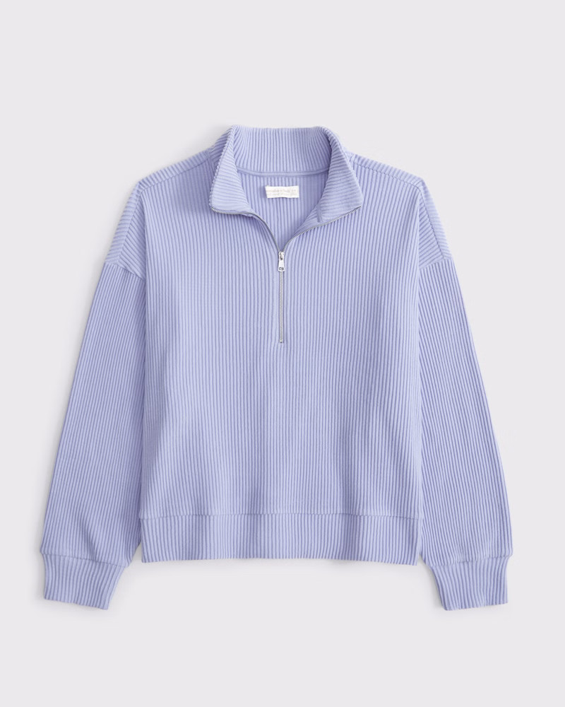 Lounge Brushed Rib Half-Zip | Abercrombie & Fitch (US)