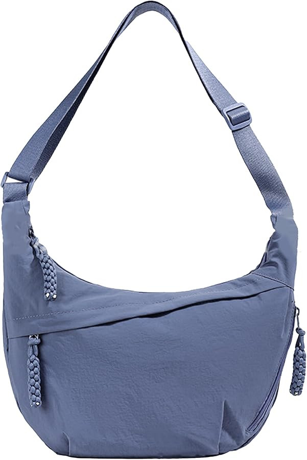 Crescent Shoulder Bag Nylon Crossbody Bag for Women Nylon Hobo Bags Slouchy Sling Purse Dumpling ... | Amazon (US)