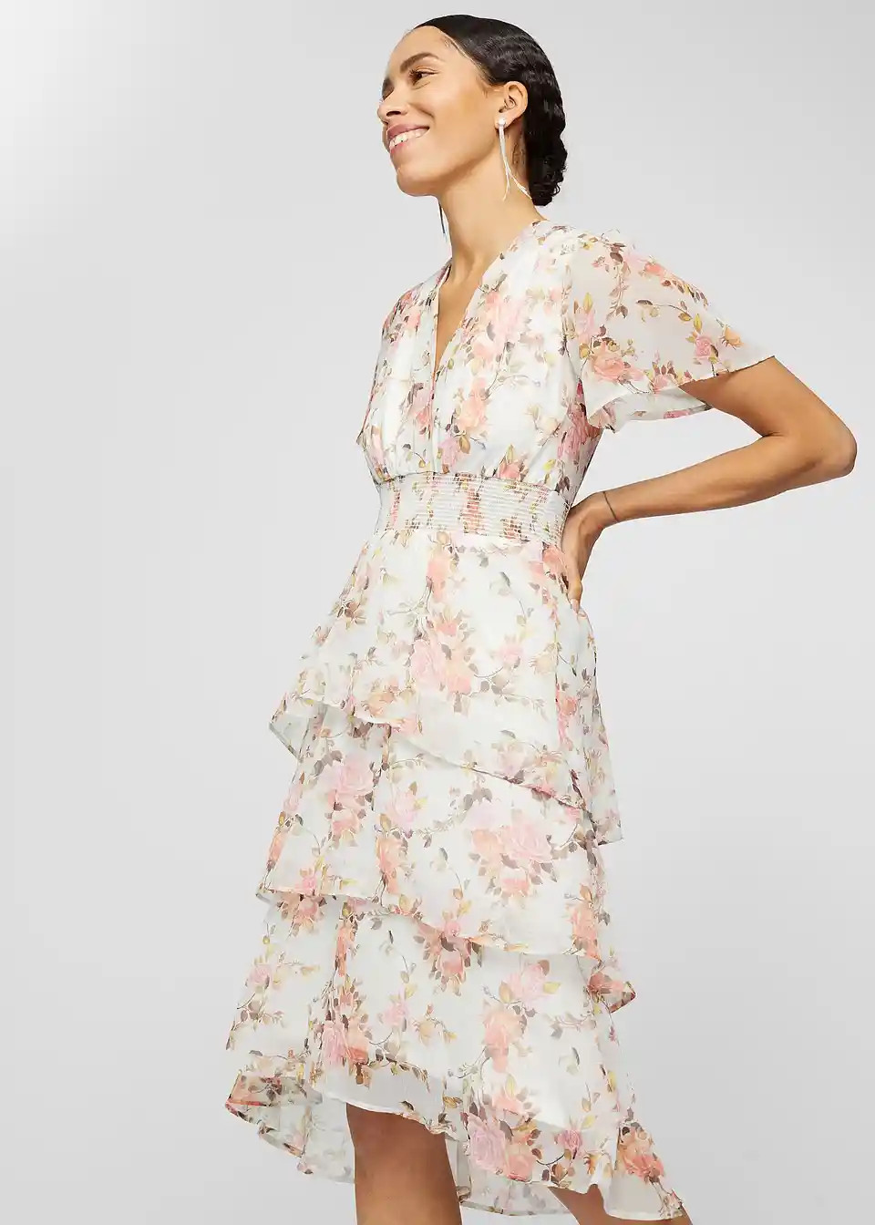Midikleid mit Volants | Bonprix DE