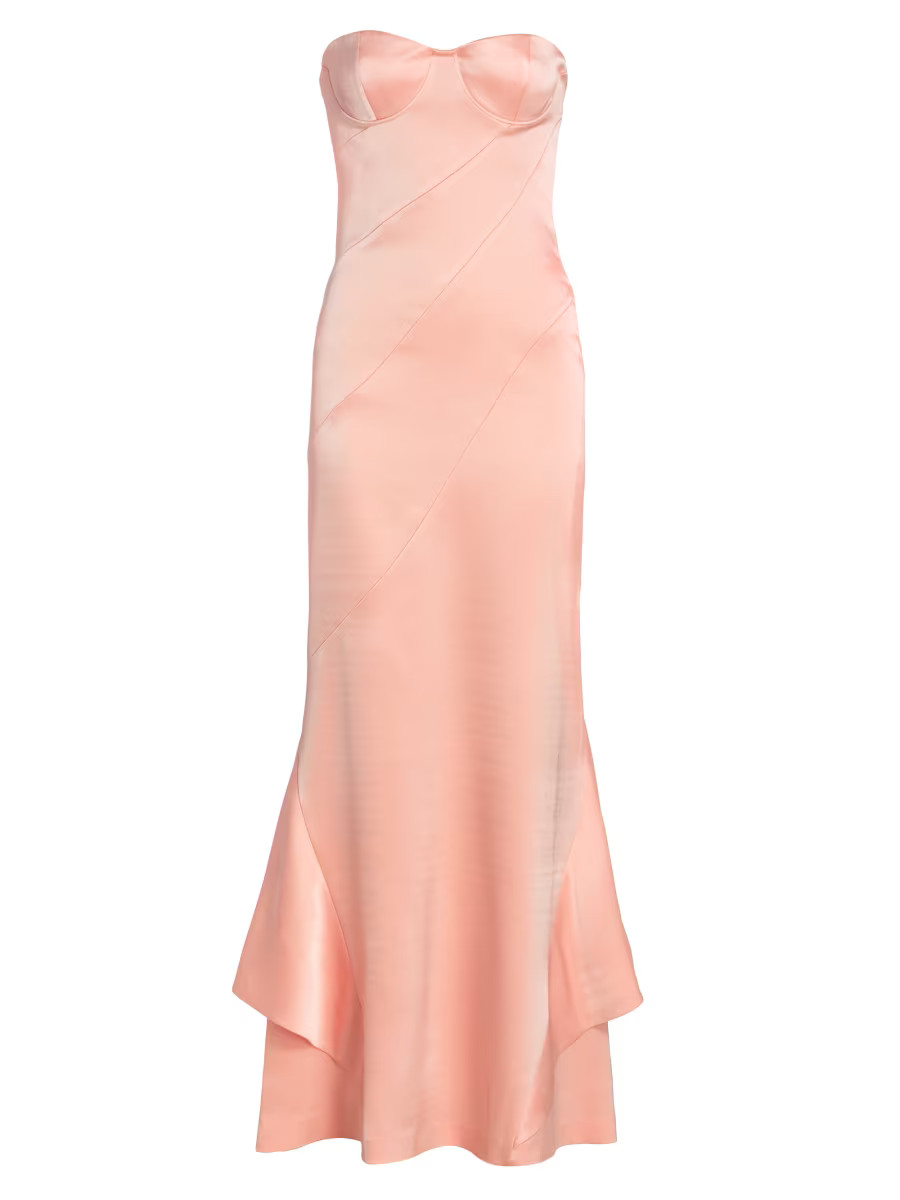 Alice + Olivia Phaedra Satin Bustier Gown | Saks Fifth Avenue