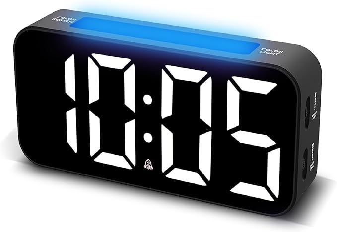 Loud Alarm Clocks for Bedrooms, Digital Clock with Night Light, Large Display, USB Charger, Dual ... | Amazon (US)