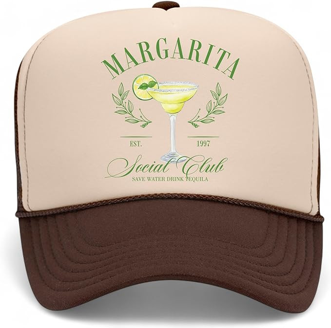 Margarita Social Club Trucker Hat | Margs Tequila Drinking Funny Cute Drinks | Premium Mesh Foam ... | Amazon (US)