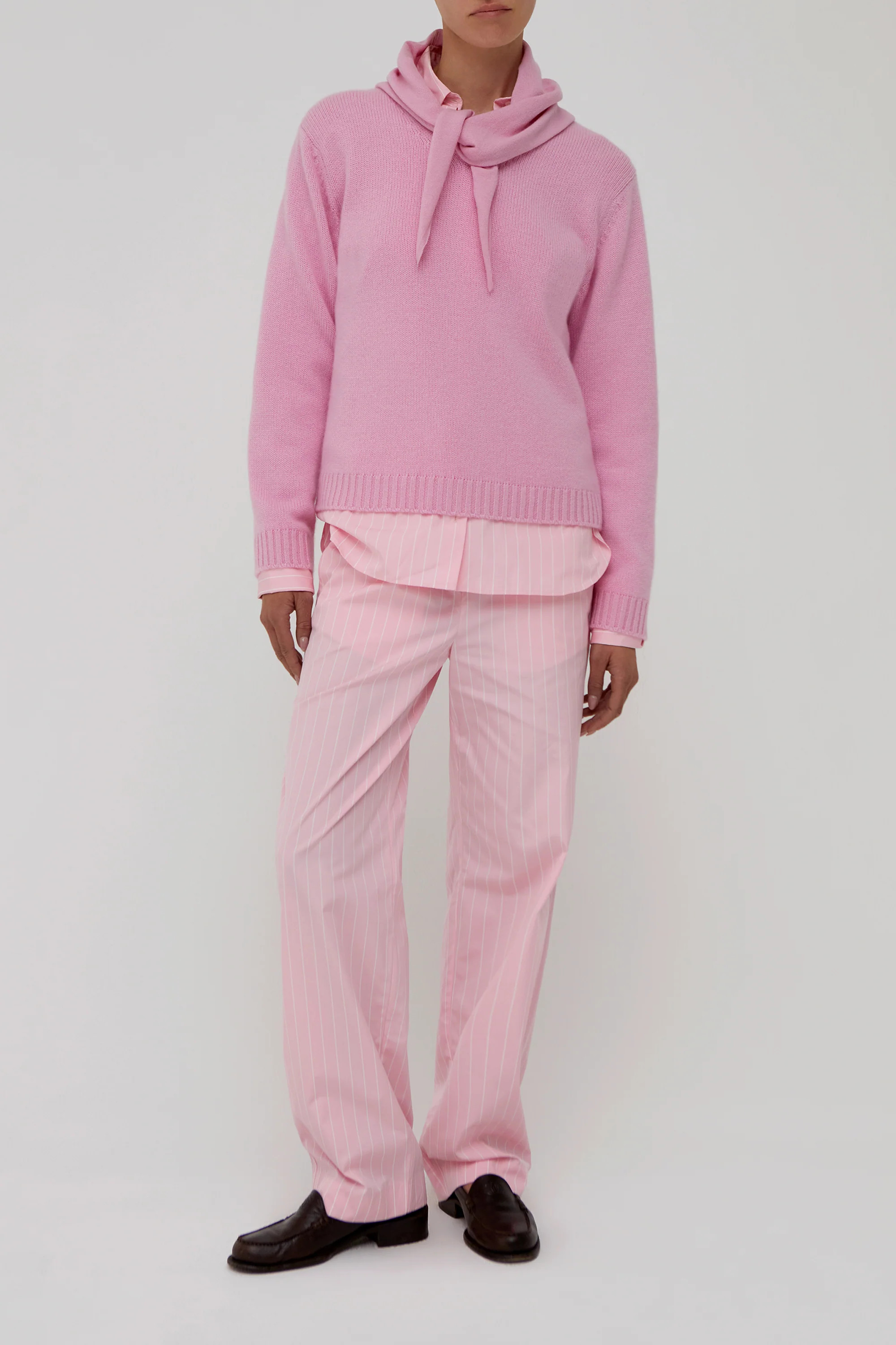 Britannia Trousers in Pink Stripes | Amiya