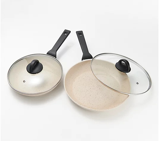 Dalla Terra by Illa 4-Pc Set 9.5" and 11" Fry Pans w/Lids - QVC.com | QVC