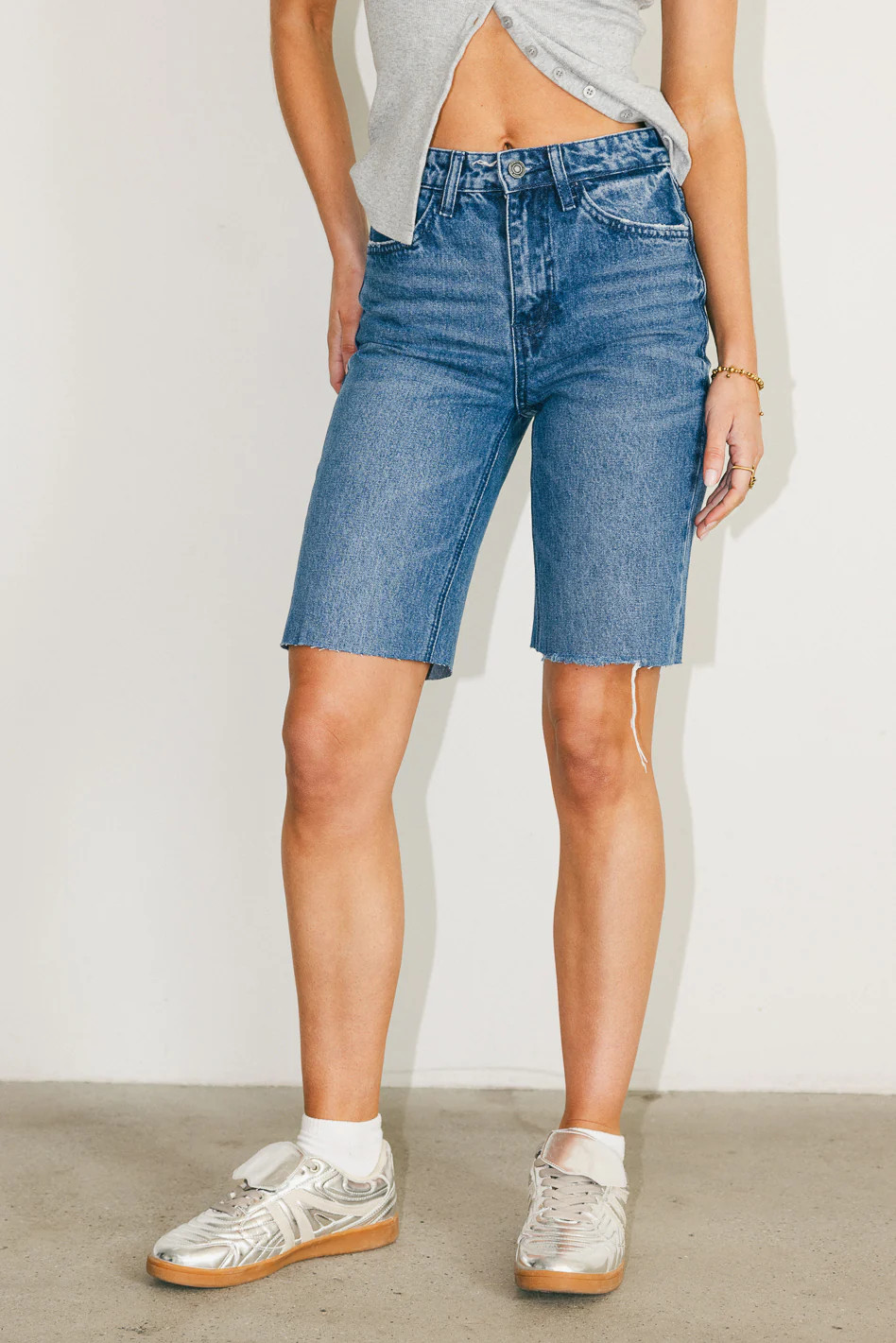 Marlene Denim Shorts in Medium Wash | Böhme US