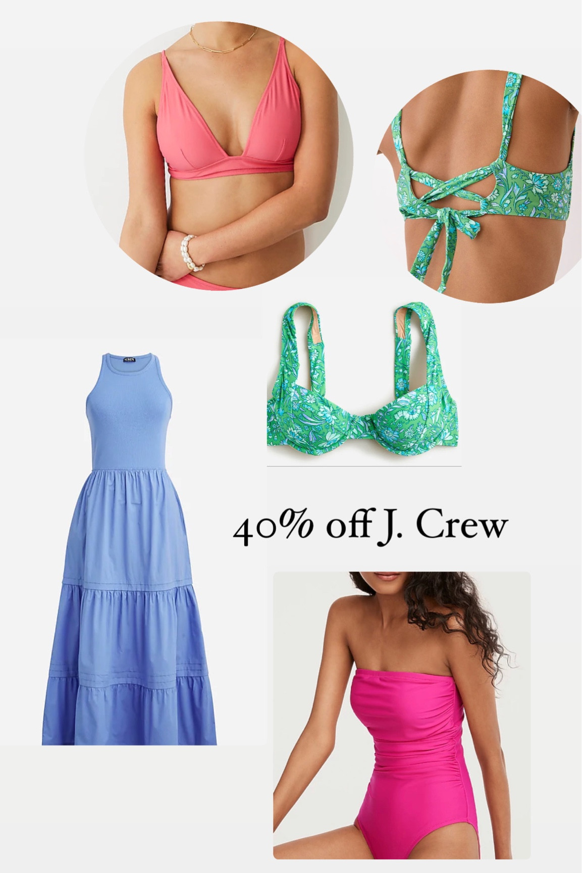 J.Crew sale 40% off site wide!!! Swimwear, dresses, summer essentials for the whole family  

#LTKunder50 #LTKsalealert #LTKswim