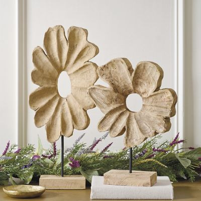 Wood Flower Sculpture | Grandin Road