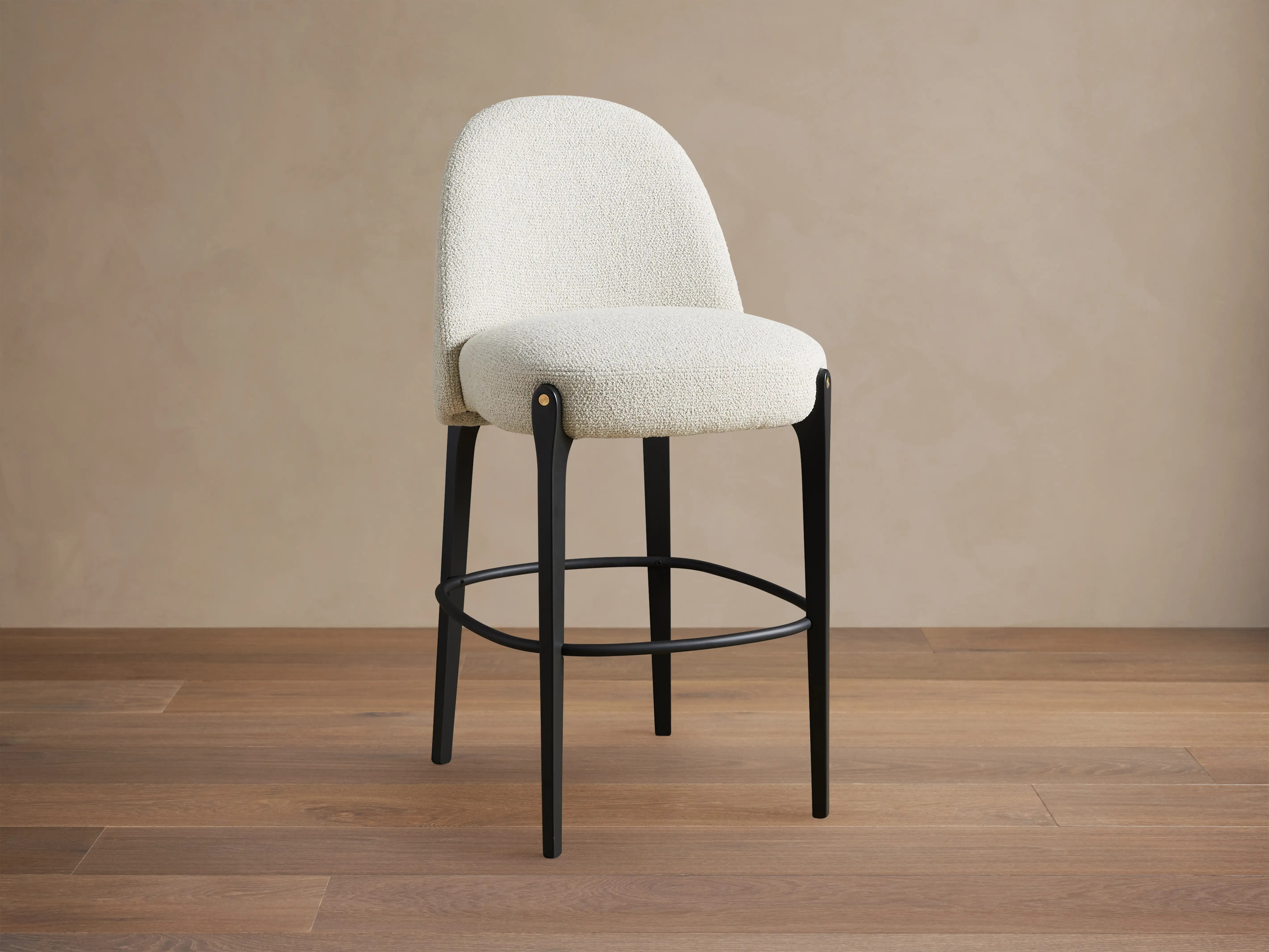 Bottoni Stool in Grizzly Taupe | Arhaus