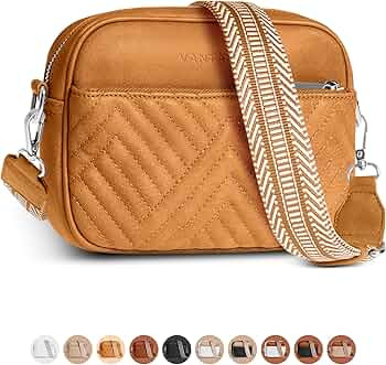 Vantamo Shoulder Bag for Women - Faux Leather Crossbody Bag with Anti Theft RFID Protection & Adj... | Amazon (US)
