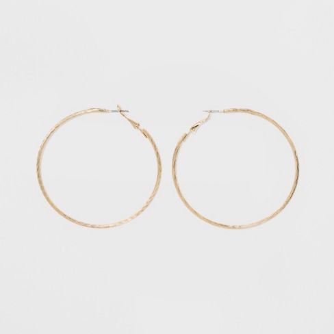 Textured Hoop Earrings - A New Day™ | Target