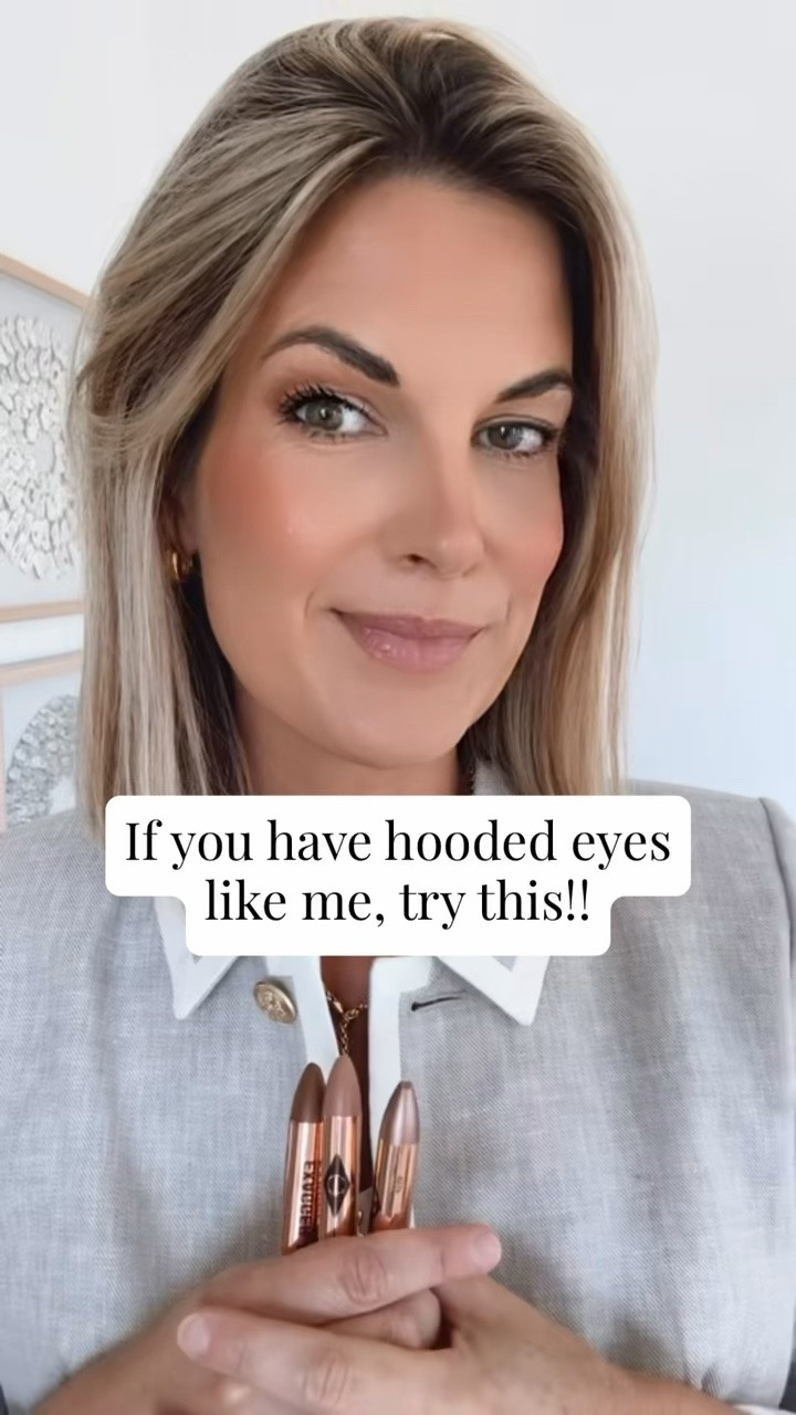 The easiest eyeshadow for hooded lids! Light is oyster twilight, medium is cashmere sculpt, dark is desert sculpt.  Small tops. The jeans are 30% off the sale price in your cart. They’re so slimming. I am in 6 tall. I’m 5’11”.

#LTKWorkwear #LTKSaleAlert #LTKBeauty