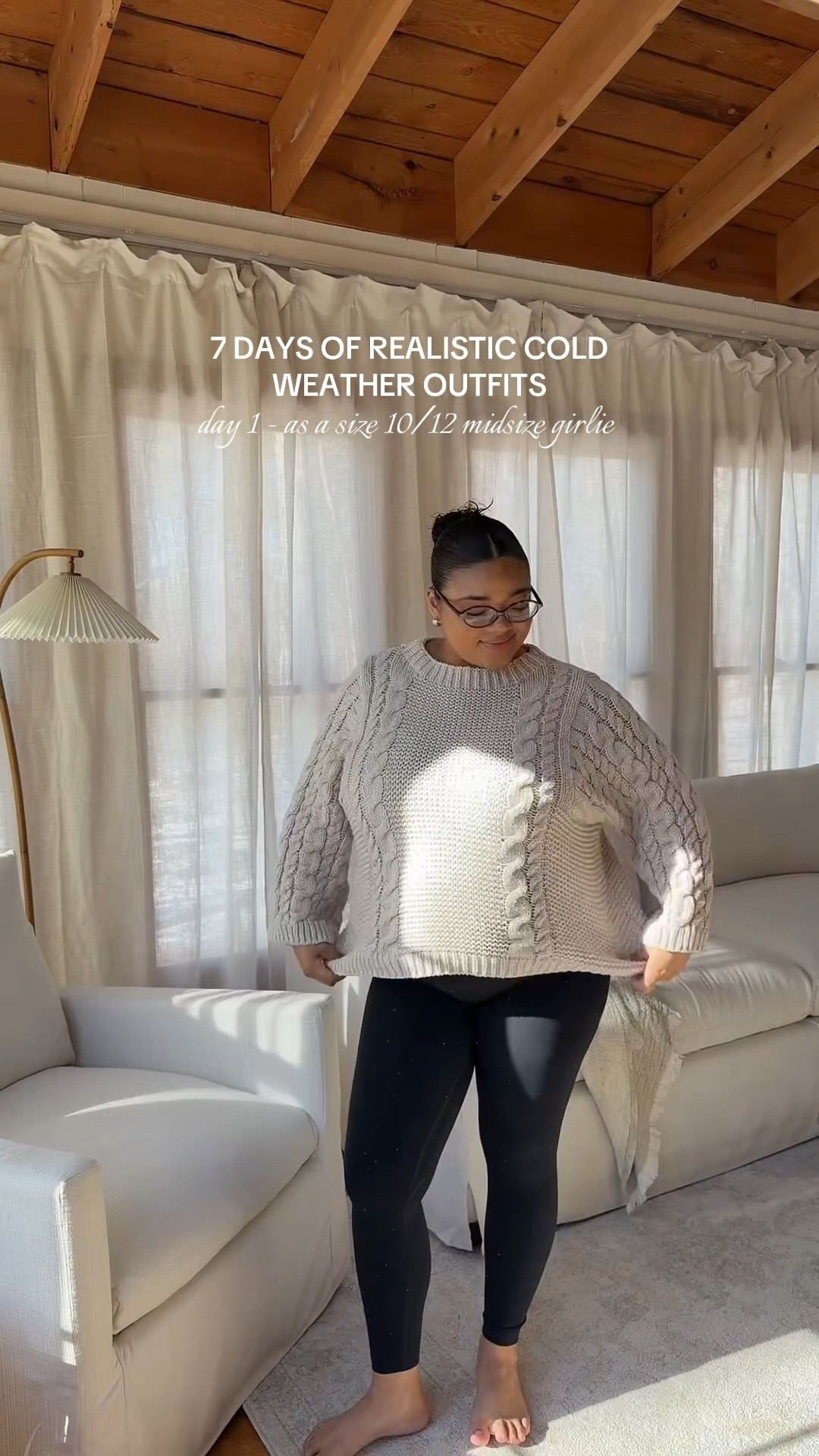 Love a chunky, oversized sweater! 

For reference, I’m 5’2, wearing a large in sweater + leggings! I’m also 31 wks pregnant, therefore, I’ll be sizing up in the next color I get for this sweater! 

#LTKBump #LTKSeasonal #LTKMidsize