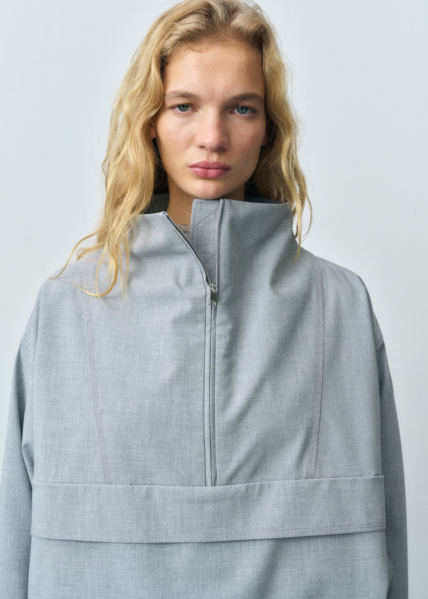 Oversized parka with zip - Women | MANGO United Kingdom | MANGO (UK)