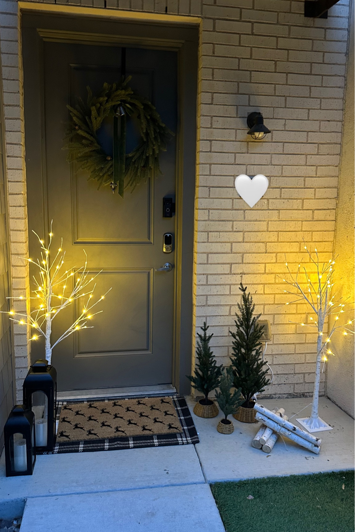 Christmas front porch! All from target, Walmart, and JC Penney (!!)
