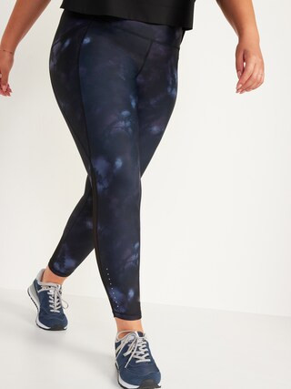 High-Waisted PowerSoft Side-Pocket 7/8-Length Run Leggings for Women | Old Navy (US)