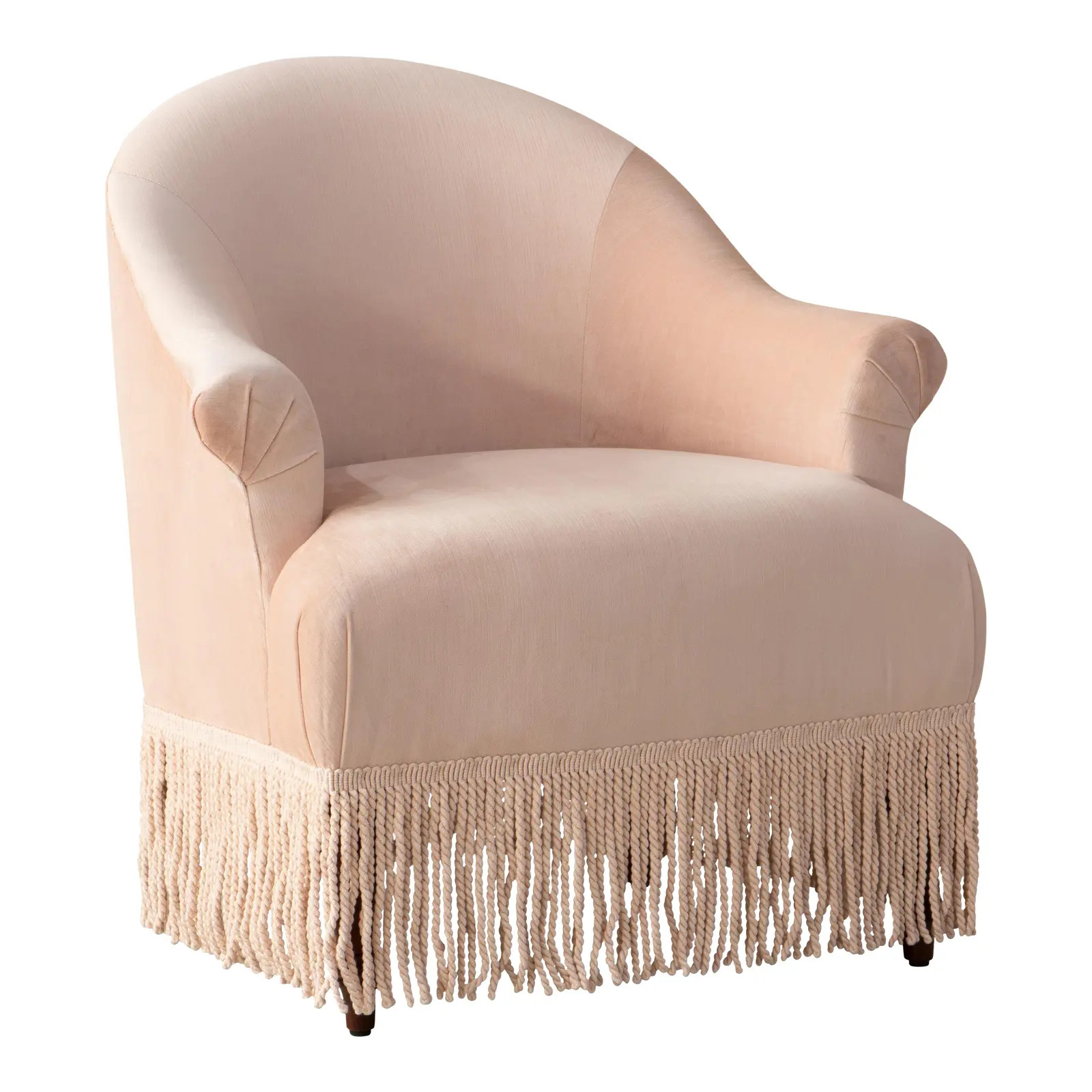 Fringe Chair in Titan Pink Champagne | Chairish