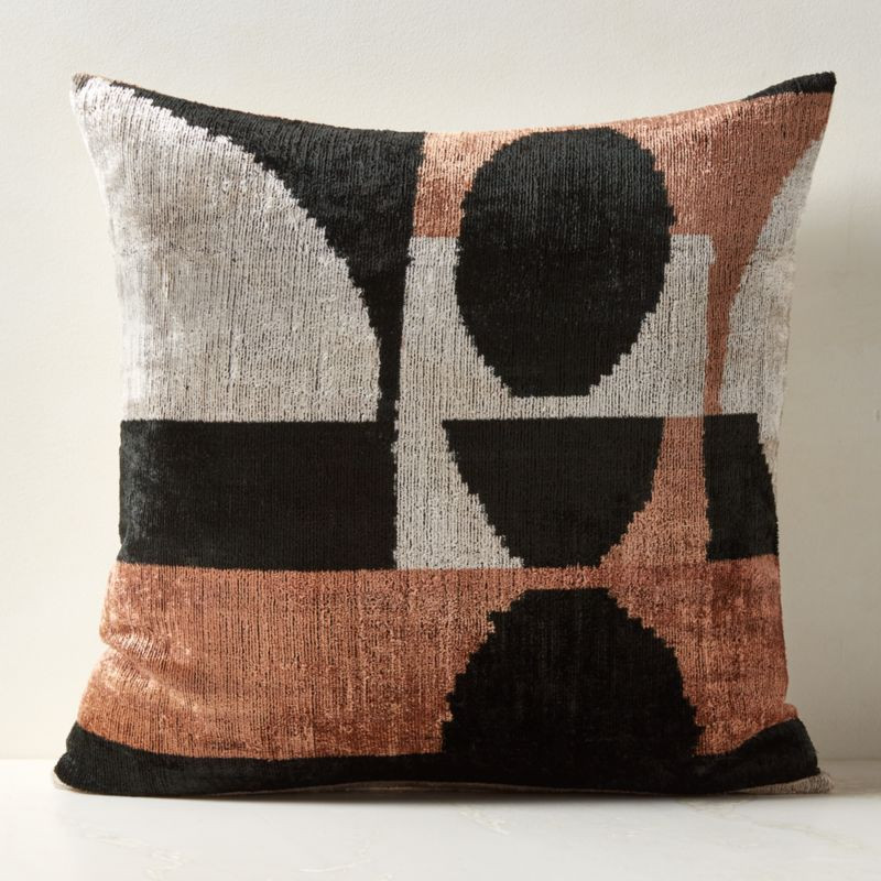 Transition Turkish Silk Modern Throw Pillow with Down-Alternative Insert 23" + Reviews | CB2 | CB2