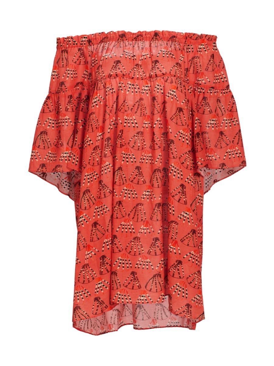 Gallia Floral Cover-Up Minidress | Saks Fifth Avenue
