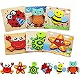 Montessori Toys for 1 2 3 Year Old Boys Girls Wooden Toddler Puzzles Kids Infant Baby Educational... | Amazon (US)