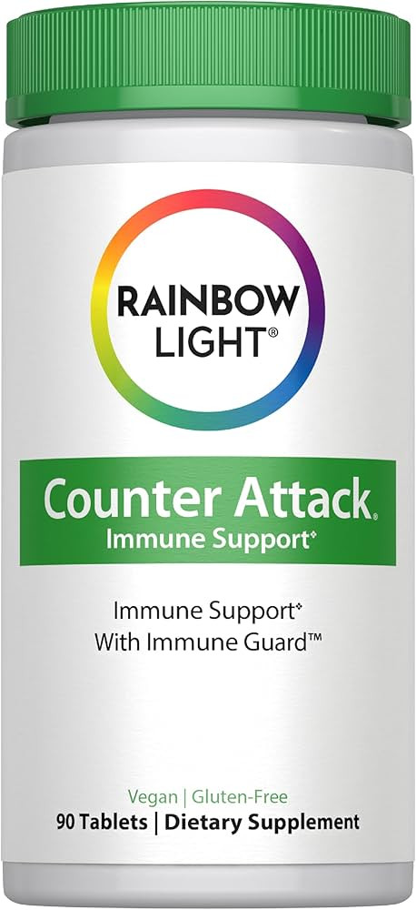 Rainbow Light Counter Attack Immune Support Booster Supplement for Adults | 90 Tablets | with Vit... | Amazon (US)