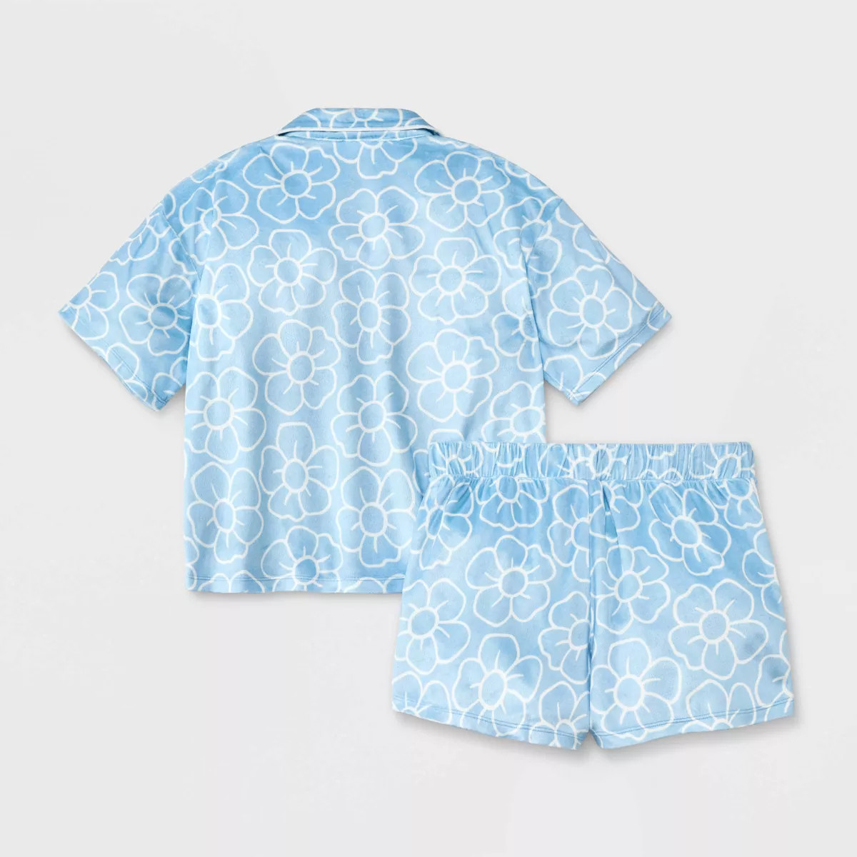 Girls' Short Sleeve Button Up Pajama Set - art class™ | Target