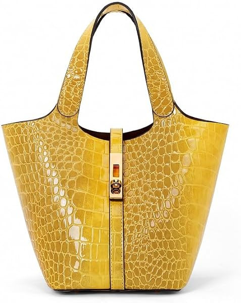Tote Bag for Women Crocodile Pattern Satchel Bag for Women Shoulder Handbag Purse Clutch Bags for... | Amazon (US)