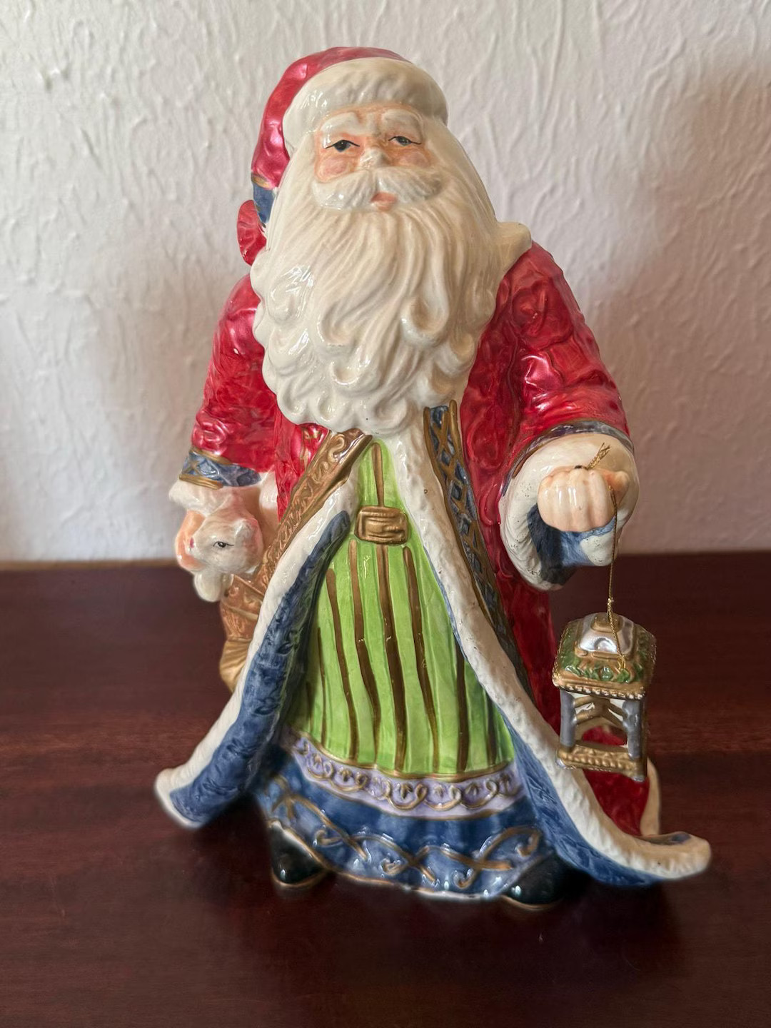 Santa Lantern Figurine Hand Painted 1990s Vintage Holiday Decor - Etsy | Etsy (US)