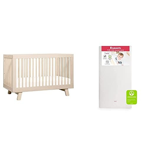 Babyletto Hudson 3-in-1 Convertible Crib with Toddler Bed Conversion Kit in Washed Natural with P... | Amazon (US)